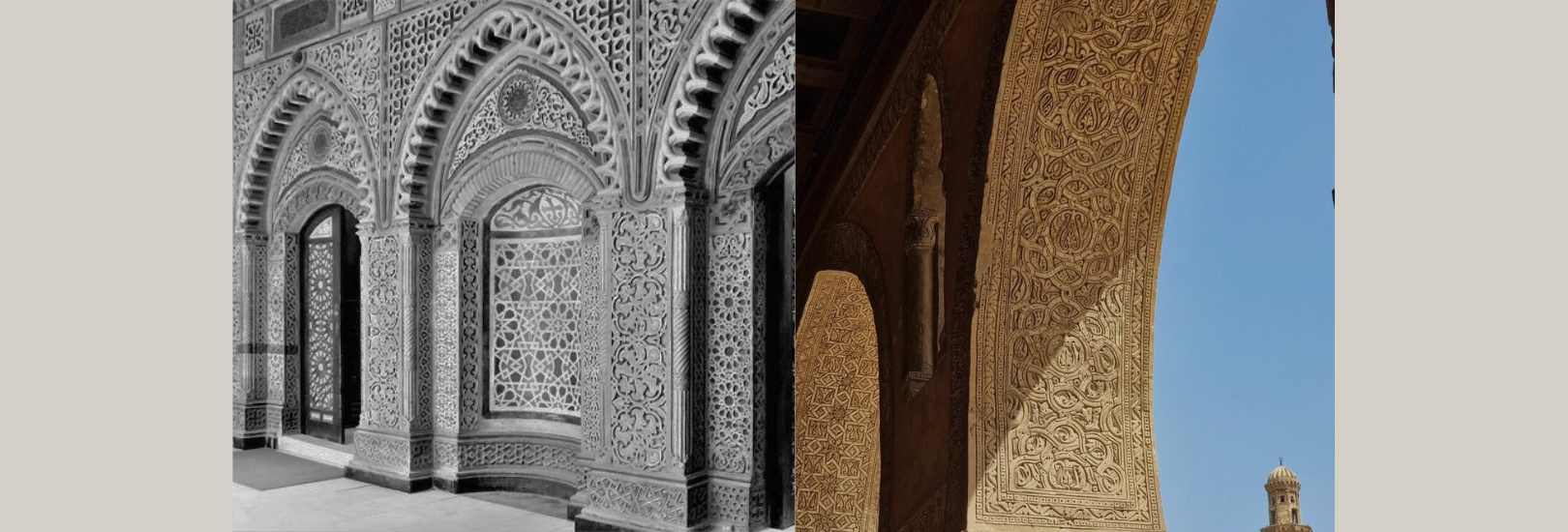 Collage of architectural and lifestyle images with promotional text for a studio.